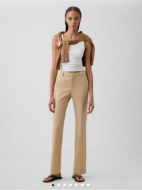 GAP Baby Boot Cut Pants in Bi-Stretch in Beige 10 Tall